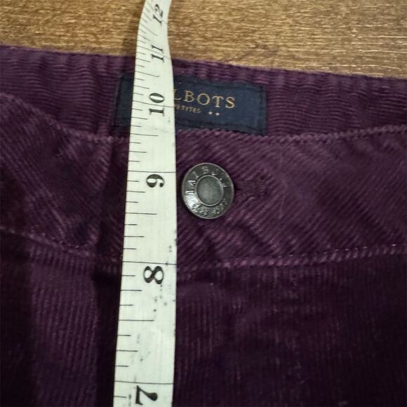 Talbots Petites Women's 14 Purple Corduroy Straight Pants Plum Eggplant READ - Picture 9 of 10